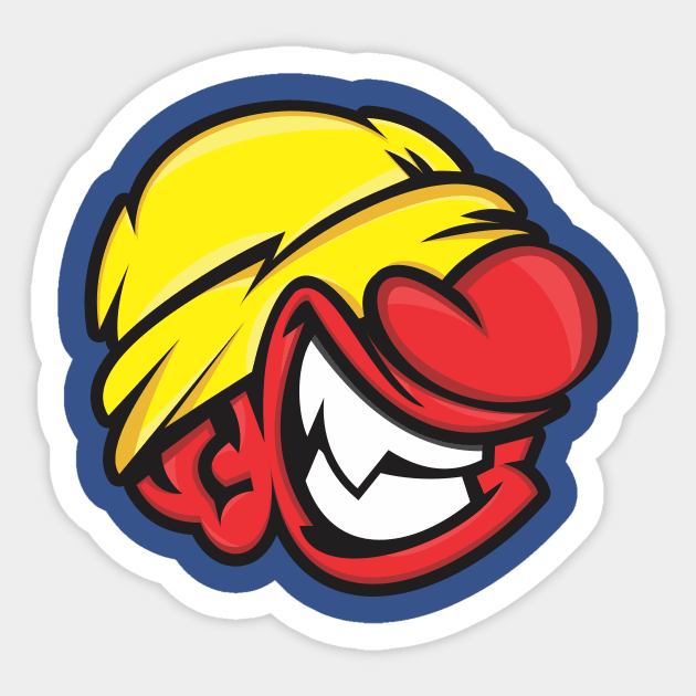 Red Face Sticker by chergraphic